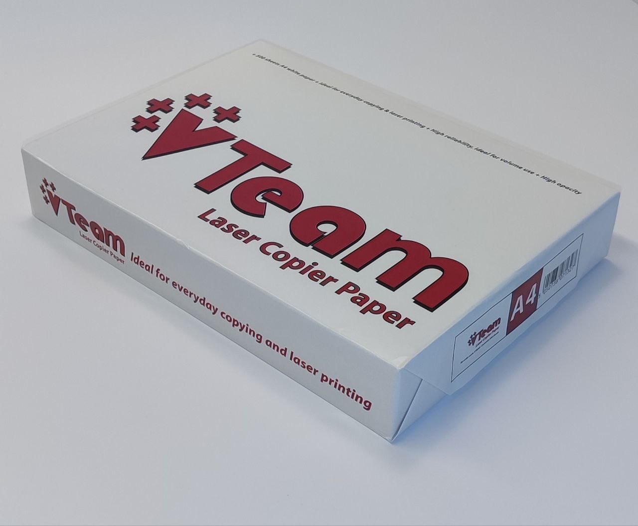 Папір для друку V TEAM Lazer Copier Paper A4, 80 г/м2, 500 арк., білий